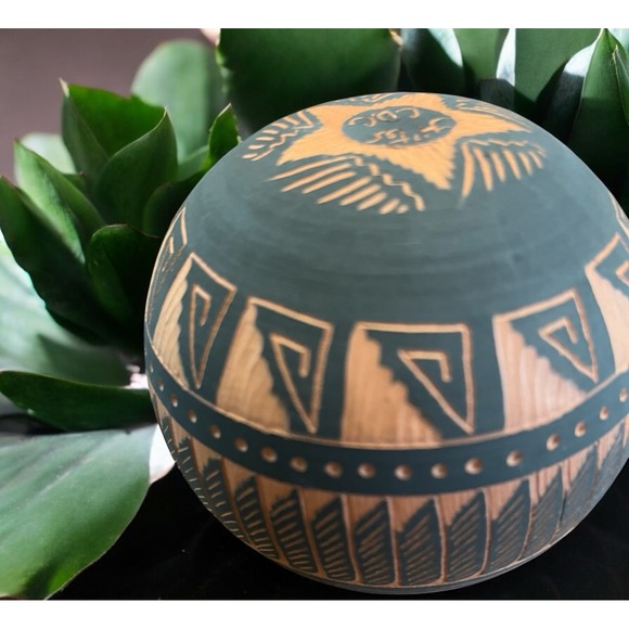 Native American Pottery Cnayon De Chelly Chinle‎ Arizona Jackie Yazzie Sgraffito - Picture 11 of 11